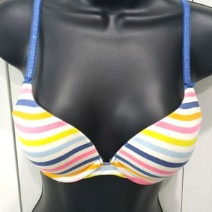 Victoria's Secret 34B striped cotton push up bra